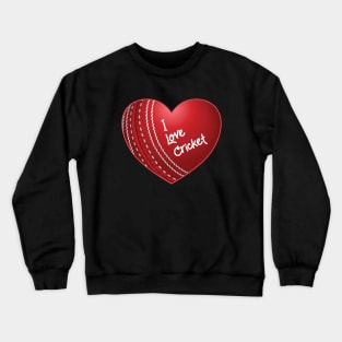 I Love Cricket Heart Crewneck Sweatshirt